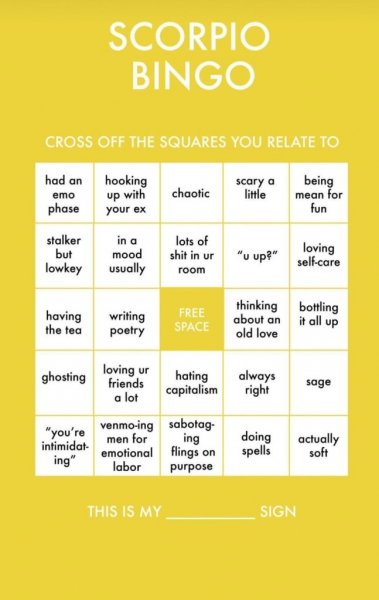 Astrologie-Bingo-Vorlagen für Instagram