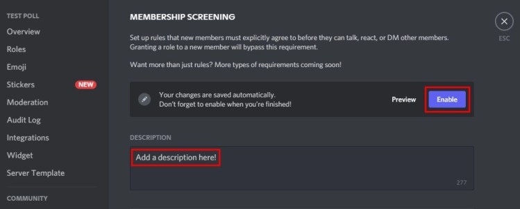 So fügen Sie Ihrem Discord-Server Regeln hinzu