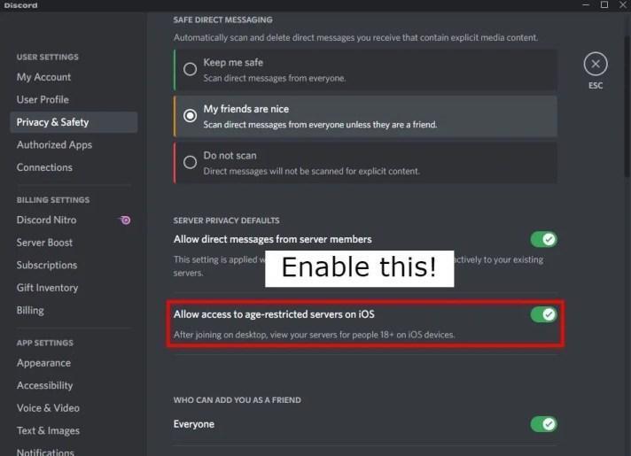 How to Fix “This server’s content is not available on iOS” on Discord
