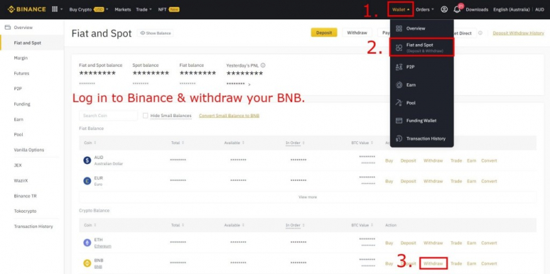 How to Send BNB from Binance to MetaMask