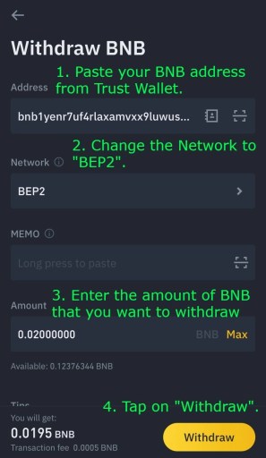how to send bnb from binance to trust wallet ba9ca54