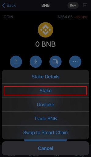 How to Stake BNB on Trust Wallet