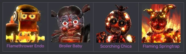 Fünf Nächte in Freddys Charakteren