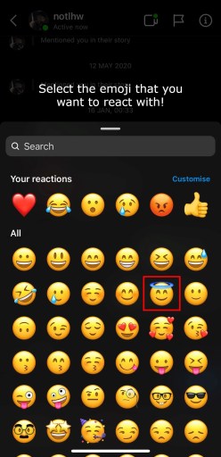 Wie man auf Instagram-Nachrichten reagiert Mit Emojis
